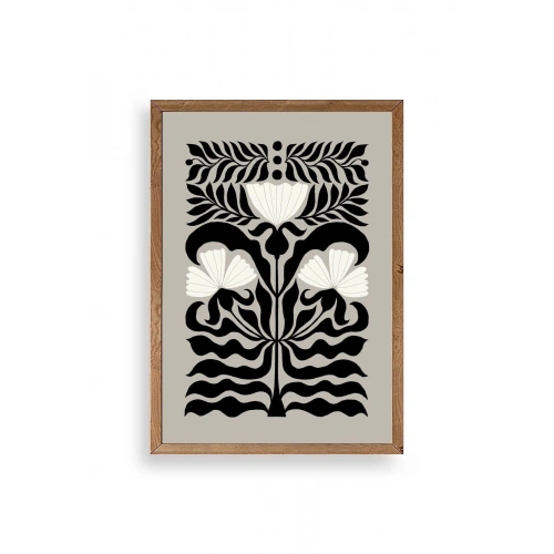 Çiçek Ahşap Çerçeveli Tablo 30 x 42