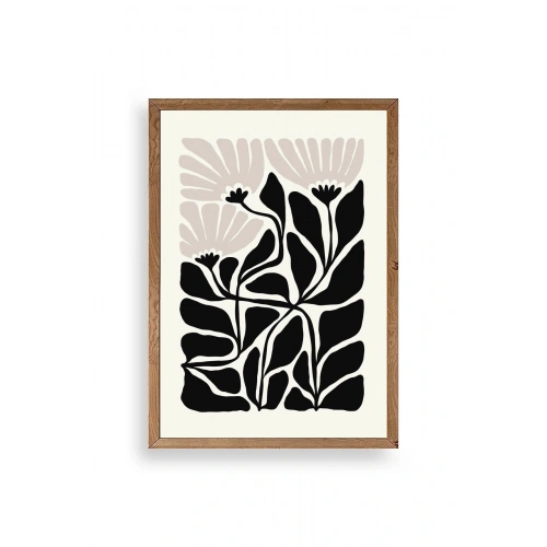 Çiçek Ahşap Çerçeveli Tablo 30 x 42