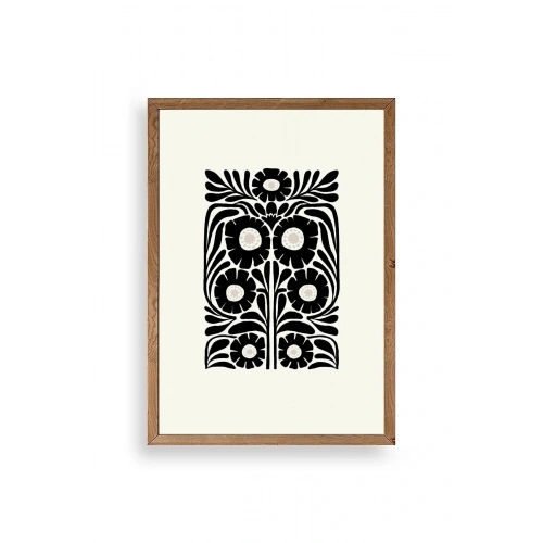 Çiçek Ahşap Çerçeveli Tablo 30 x 42