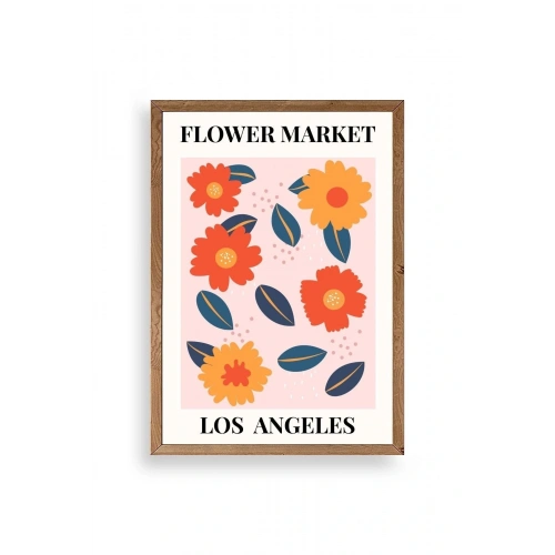 Çiçek Ahşap Çerçeveli Tablo 30 x 42