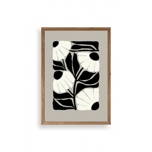 Çiçek Ahşap Çerçeveli Tablo 30 x 42