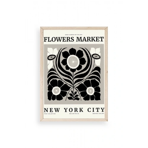 Çiçek Ahşap Çerçeveli Tablo 30 x 42