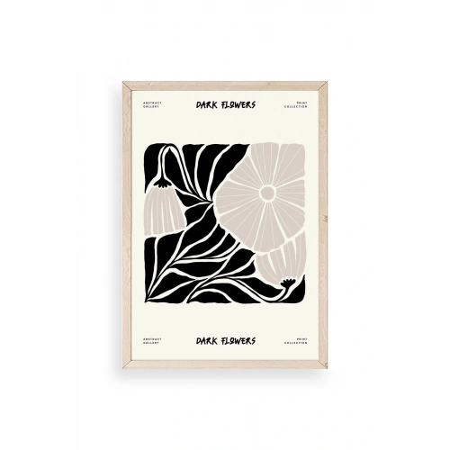 Çiçek Ahşap Çerçeveli Tablo 30 x 42