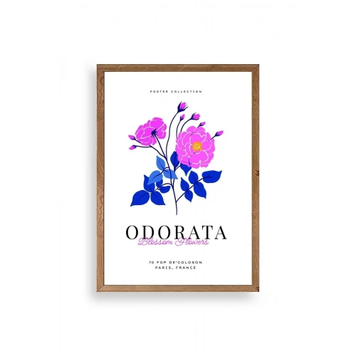 Çiçek Ahşap Çerçeveli Tablo 30 x 42