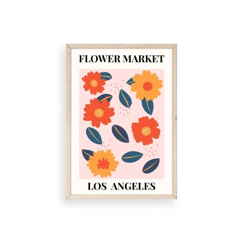 Çiçek Ahşap Çerçeveli Tablo 30 x 42