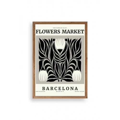 Çiçek Ahşap Çerçeveli Tablo 30 x 42