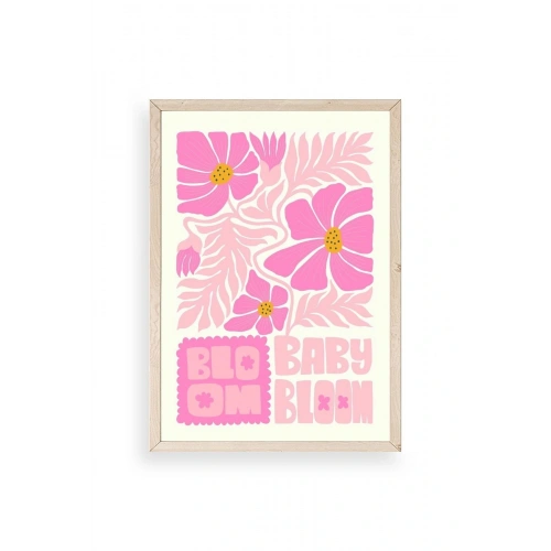 Çiçek Ahşap Çerçeveli Tablo 30 x 42