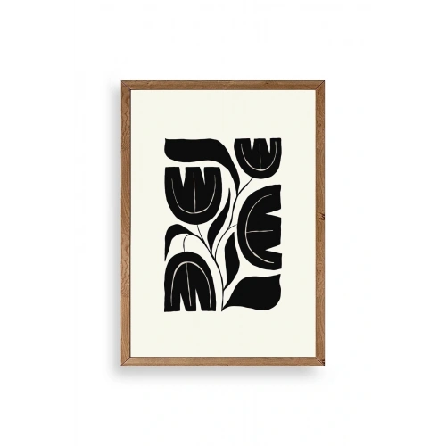 Çiçek Ahşap Çerçeveli Tablo 30 x 42