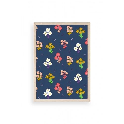 Çiçek Ahşap Çerçeveli Tablo 30 x 42