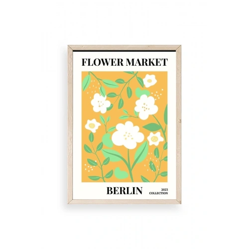 Çiçek Ahşap Çerçeveli Tablo 30 x 42