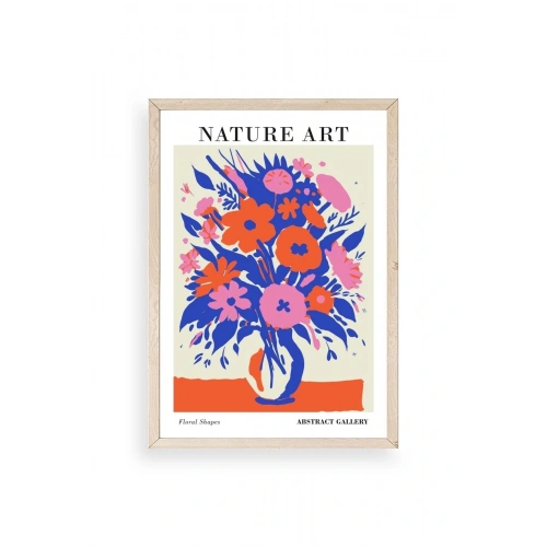 Çiçek Ahşap Çerçeveli Tablo 30 x 42