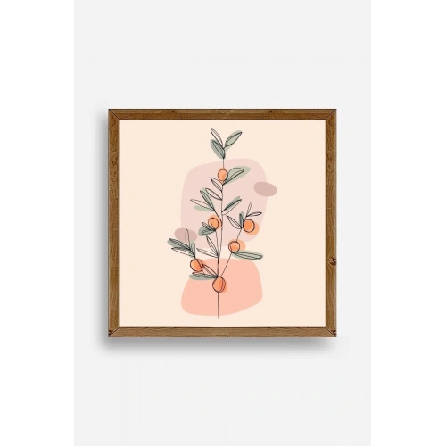 Çiçek Ahşap Çerçeveli Tablo 42 x 42