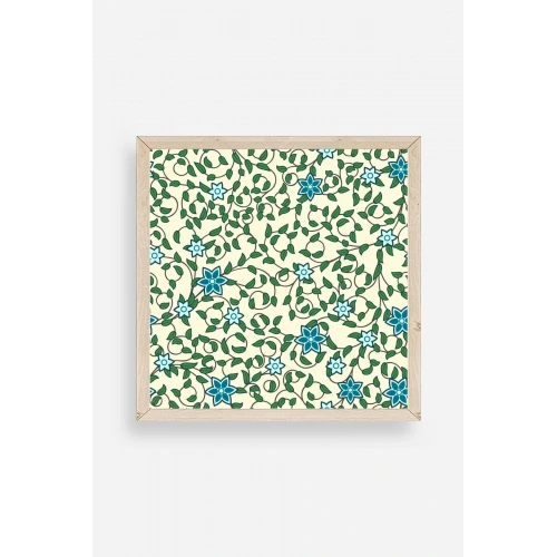 Çiçek Ahşap Çerçeveli Tablo 42 x 42