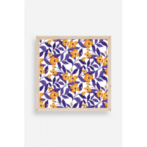 Çiçek Ahşap Çerçeveli Tablo 42 x 42