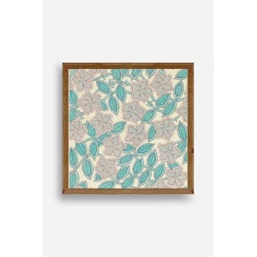 Çiçek Ahşap Çerçeveli Tablo 42 x 42