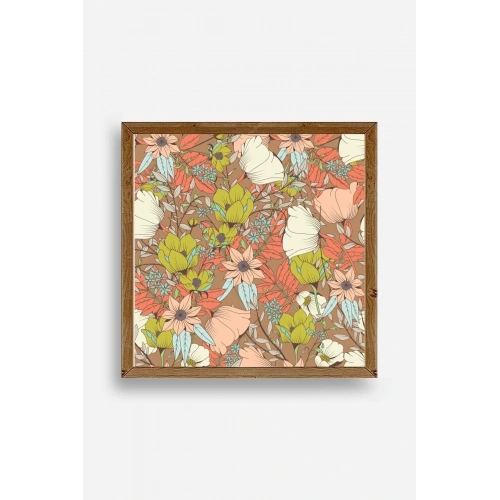 Çiçek Ahşap Çerçeveli Tablo 42 x 42