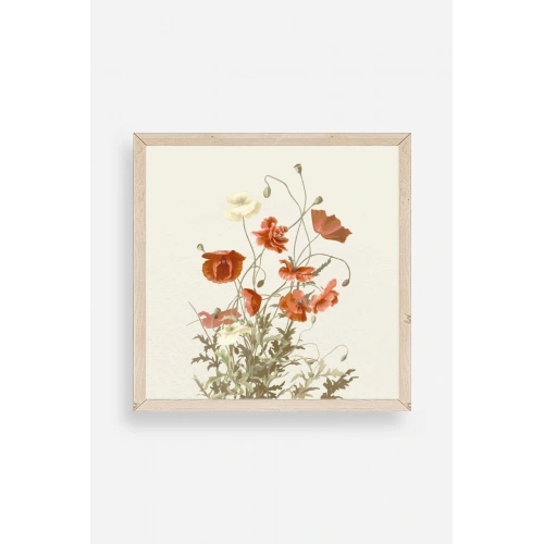 Çiçek Ahşap Çerçeveli Tablo 42 x 42