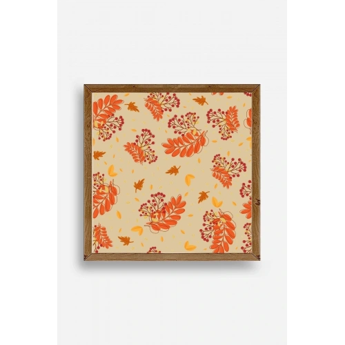 Çiçek Ahşap Çerçeveli Tablo 42 x 42