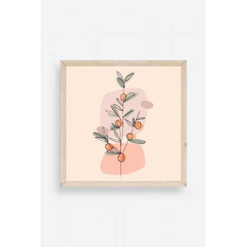 Çiçek Ahşap Çerçeveli Tablo 42 x 42