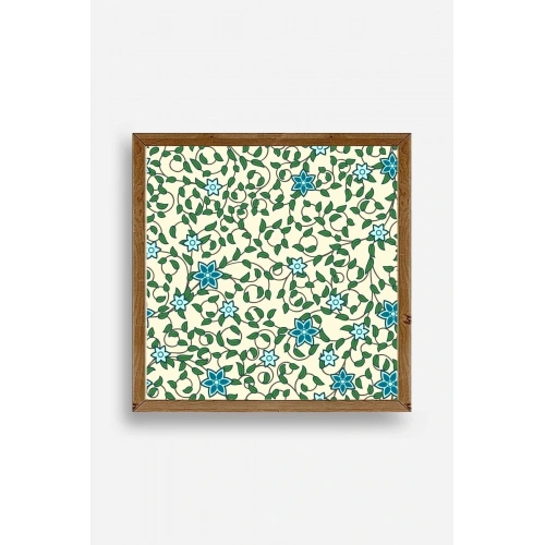 Çiçek Ahşap Çerçeveli Tablo 50 x 50