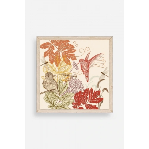 Çiçek Ahşap Çerçeveli Tablo 50 x 50