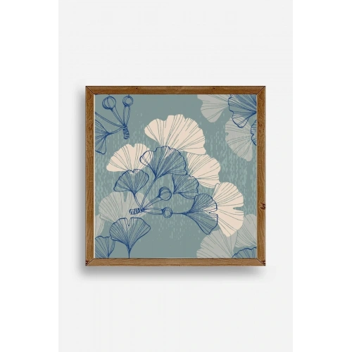 Çiçek Ahşap Çerçeveli Tablo 50 x 50