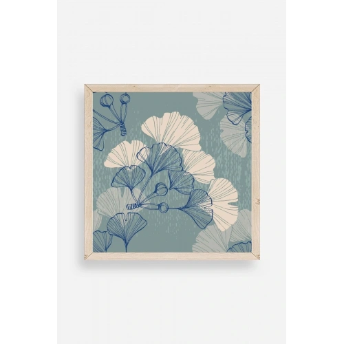 Çiçek Ahşap Çerçeveli Tablo 50 x 50