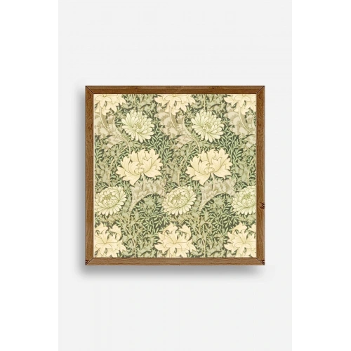 Çiçek Ahşap Çerçeveli Tablo 50 x 50