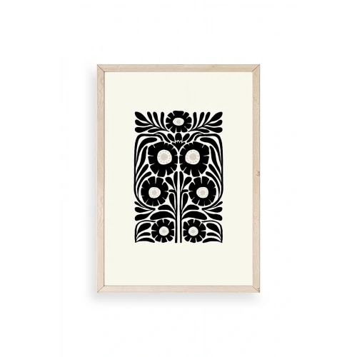 Çiçek Ahşap Çerçeveli Tablo 50 x 70