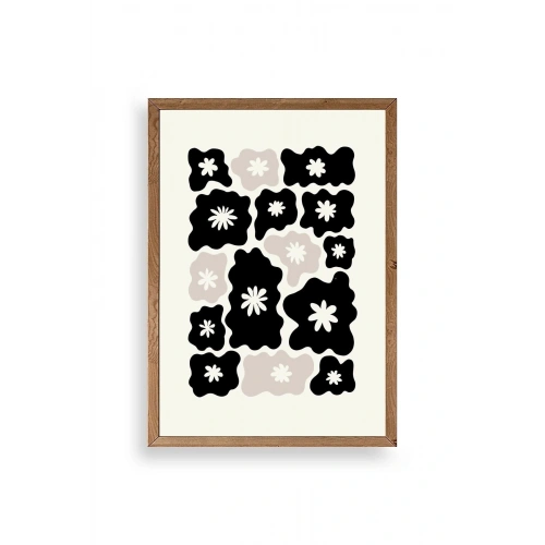 Çiçek Ahşap Çerçeveli Tablo 50 x 70