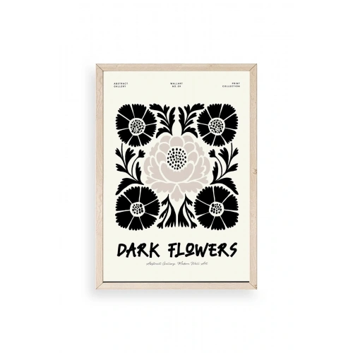 Çiçek Ahşap Çerçeveli Tablo 50 x 70