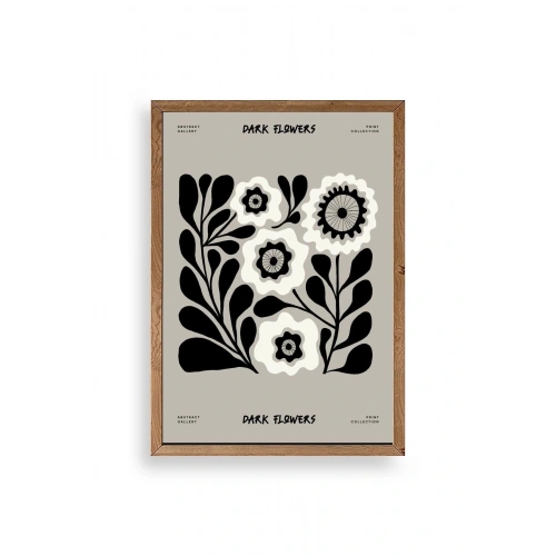 Çiçek Ahşap Çerçeveli Tablo 50 x 70