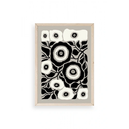 Çiçek Ahşap Çerçeveli Tablo 50 x 70