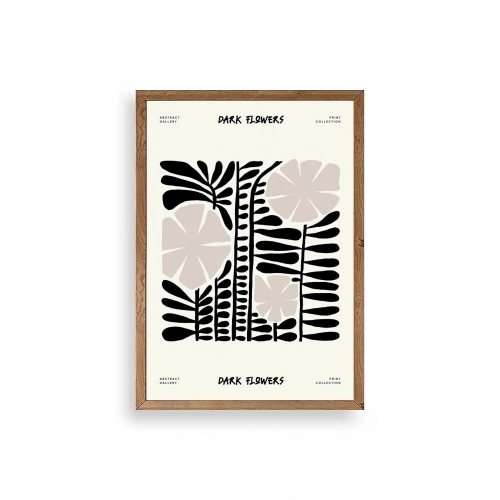 Çiçek Ahşap Çerçeveli Tablo 50 x 70