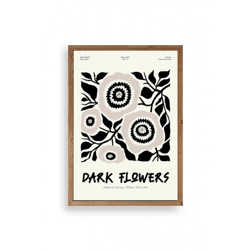 Çiçek Ahşap Çerçeveli Tablo 50 x 70