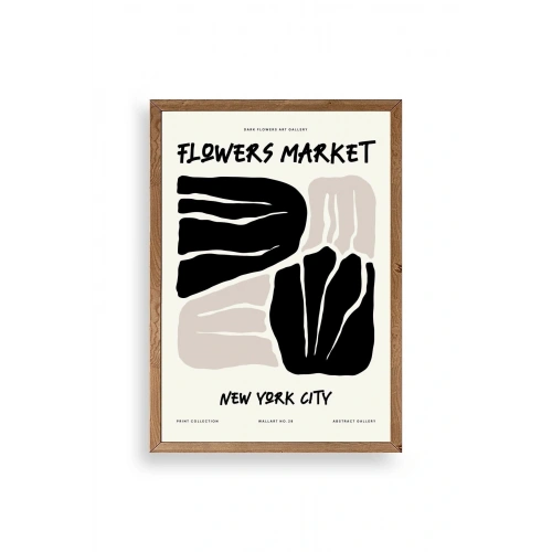 Çiçek Ahşap Çerçeveli Tablo 50 x 70