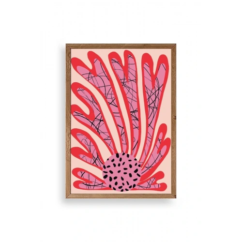 Çiçek Ahşap Çerçeveli Tablo 50 x 70