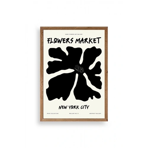 Çiçek Ahşap Çerçeveli Tablo 50 x 70