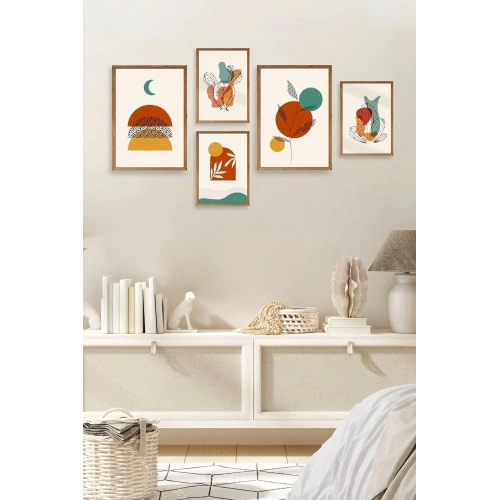 Çiçekler 5li Tablo 30 x 40