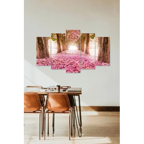 Çiçekler 5 Parçalı Mdf Tablo 60 x 100