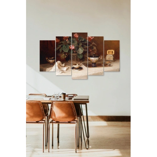 Çiçekler 5 Parçalı Mdf Tablo 60 x 100