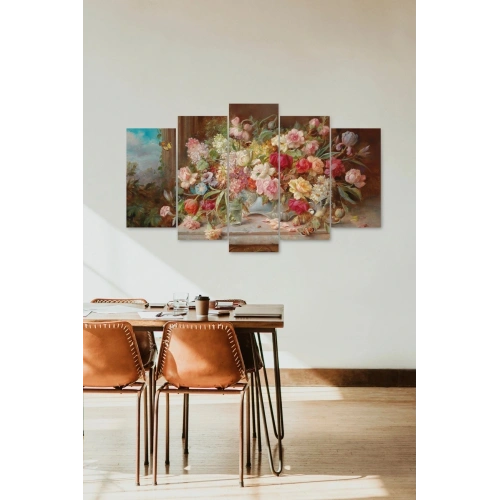 Çiçekler 5 Parçalı Mdf Tablo 60 x 100
