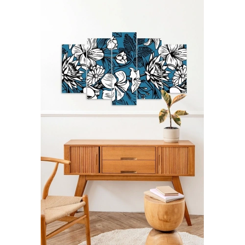 Çiçekler 5 Parçalı Mdf Tablo 60 x 100