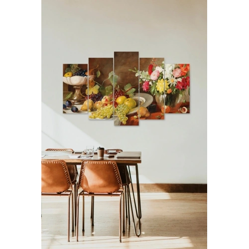 Çiçekler 5 Parçalı Mdf Tablo 60 x 100