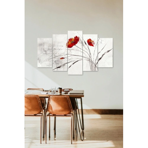 Çiçekler 5 Parçalı Mdf Tablo 60 x 100