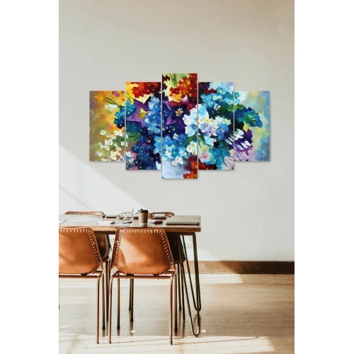 Çiçekler 5 Parçalı Mdf Tablo 60 x 100