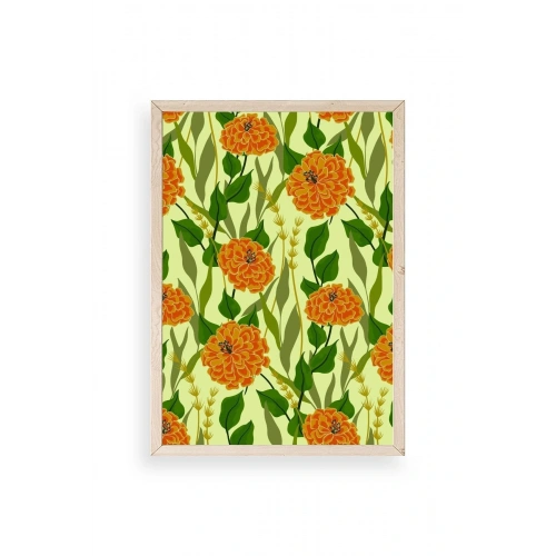 Çiçekler Ahşap Çerçeveli Tablo 17 x 23