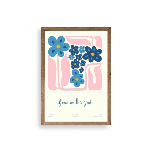 Çiçekler Ahşap Çerçeveli Tablo 17 x 23