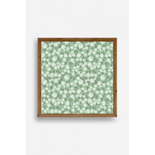 Çiçekler Ahşap Çerçeveli Tablo 23 x 23