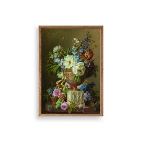 Çiçekler Ahşap Çerçeveli Tablo 23 x 30